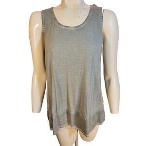 Crosby Light Avocado Green 100% Rayon Sleeveless Tank Top Women's Small